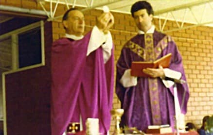 Bishop Eric Perkins and Fr. John Van Suylen, 1978